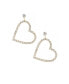 18k Gold-Plated Crystal Heart Statement Earrings