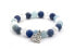 Bead bracelet made of aquamarine, aventurine and MINK40 / 17 crystal