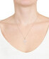 Cubic Zirconia 18" Cross Pendant Necklace in Sterling Silver, Created for Macy's