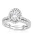 Diamond Micro-Pave' Oval Halo Bridal Set (1 ct. t.w.) in 14k White Gold