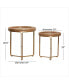 Фото #6 товара Wood Contemporary Accent Table Set, 2 Piece