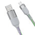 Фото #2 товара Świecący podświetlany kabel LED USB - micro USB 5A 1m szary