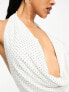 Фото #5 товара Heiress Beverly Hills premium all over crystal jewelled halterneck mini dress in white