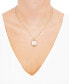 Фото #2 товара Macy's diamond Mary Pendant Necklace (1/10 ct. t.w.) in 14k Gold-Plated Sterling Silver, 16" + 4" extender