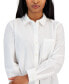 ფოტო #5 პროდუქტის Women's Cotton Button Up Shirt, Created for Macy's