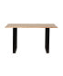 Фото #1 товара Modern Industrial Dining Table: Acacia Wood Top, Iron Frame