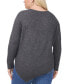 ფოტო #2 პროდუქტის Plus Size Asymmetric-Hem Sweater