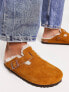 Фото #3 товара Birkenstock Boston clogs in mink with fur lining