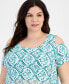 Фото #2 товара Plus Size Myra Ombré Cold-Shoulder Top, Created for Macy's