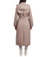 ფოტო #2 პროდუქტის Women's Single-Breasted Hooded Maxi Trench Coat