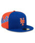 Фото #1 товара Men's Royal/Orange New York Mets Gameday Sideswipe 59fifty Fitted Hat