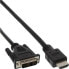 Фото #1 товара InLine HDMI-DVI Cable HDMI male / DVI male 18+1 black 0.5m
