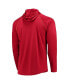 ფოტო #3 პროდუქტის Men's Red Tampa Bay Buccaneers Throwback Raglan Hoodie Long Sleeve T-shirt