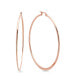ფოტო #2 პროდუქტის 18K Rose Gold Plated Stainless Steel Hoop Earrings