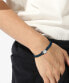 Фото #2 товара Stylish blue leather bracelet 1580293