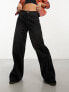 Фото #4 товара COLLUSION x013 mid rise wide leg jeans in washed black