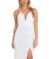 ფოტო #3 პროდუქტის Junior's Sleeveless Slit-Front Sequin Gown