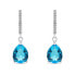 Charming silver earrings with blue zircons EA638WLB