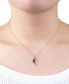 ფოტო #2 პროდუქტის Crystal Cardinal Pendant Necklace in Sterling Silver, 16" + 2" extender, Created for Macy's