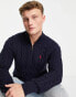 Фото #3 товара Polo Ralph Lauren icon logo half zip cotton cable knit jumper in navy