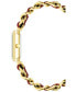 ფოტო #2 პროდუქტის Women's Gold-Tone Alloy Chain with Red Insert Bracelet Watch Set, 22mm