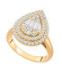 Фото #1 товара Diamond Teardrop Cluster Statement Ring (1 ct. t.w.) in 14k White Gold or 14k Yellow Gold, Created for Macy's