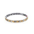 Multifunctional magnetic bracelet width 6 mm silver with gold