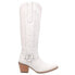 Фото #1 товара Dingo Heavens To Betsy Embroidered Snip Toe Cowboy Womens White Casual Boots 01