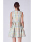 ფოტო #3 პროდუქტის Women's Plaid Boucle Mini Dress