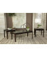 Фото #3 товара Home Furnishings 3-Piece Asian Hardwood and Medium Density Fiberboard Occasional Table Set