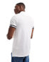 Фото #4 товара Tommy Hilfiger monotype cuff slim fit polo in white