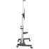 Фото #7 товара StarTech.com Mobile TV Stand - Heavy Duty TV Cart for 60-100" Display (100kg/220lb) - Height Adjustable Rolling Flat Screen Floor Standing on Wheels - Universal Television Mount w/Shelves - 2.54 m (100") - 200 x 200 mm - 1000 x 600 mm - -10 - 5° - Steel - Black - Silv