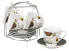 Фото #4 товара Set of 4 Coffee Cups On Metal Stand