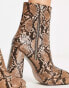 Фото #3 товара ASOS DESIGN Eden high-heeled platform boots in snake