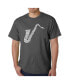 ფოტო #1 პროდუქტის Mens Word Art T-Shirt - Saxaphone