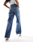 Mango double waistband jeans in blue 32 - фото #4