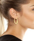 Фото #2 товара Gold Textured Hoop Earrings
