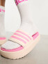 Фото #6 товара adidas Sportswear Adilette platform sliders in pink