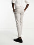 New Look linen look smart trousers in stone