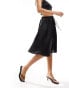 Фото #4 товара ASOS DESIGN full satin midi skirt in black