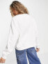 Фото #2 товара Weekday Essence cotton sweatshirt in white - WHITE