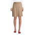 Women's School Uniform Ponte Button Front Skort Above the Knee