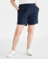 Фото #1 товара Plus Size Mid Rise Pull-On Shorts, Created for Macy's