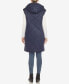 ფოტო #2 პროდუქტის Women's Diamond Quilted Hooded Long Puffer Vest Jacket