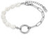 Charming steel bracelet with pearls TO3942