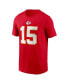 ფოტო #3 პროდუქტის Men's Patrick Mahomes Red Kansas City Chiefs Player Name and Number T-shirt