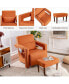 Фото #16 товара Modern Berber Fleece Single Sofa Chair Ottoman & Waist Pillow