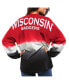 ფოტო #2 პროდუქტის Women's Red Wisconsin Badgers Ombre Long Sleeve Dip-Dyed Spirit Jersey