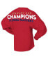 Women's Red Florida Panthers 2024 Stanley Cup Champions Lace-Up Spirit Long Sleeve Top