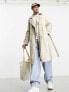 Фото #3 товара Bershka trench coat in stone